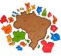 Imagem de Mapa Brasil Brinquedo Educativo Quebra cabeça Pedagógico