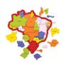 Imagem de Mapa Brasil-Regiões -NewArt- Brinquedo Educativo em Madeira