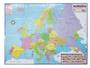 Imagem de Mapa da Europa Político Rodoviário Estático Escolar 120x90CM Grande Revisado e Atualizado