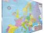 Imagem de Mapa da Europa Político Rodoviário Estático Escolar 120x90CM Grande Revisado e Atualizado