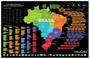 Imagem de Mapa do Brasil de Raspar Unlocked Grande 100x66 cm Com moldura