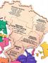 Imagem de mapa do brasil educativo pedagogico em madeira encaixe regiões e estados