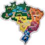 Imagem de Mapa do Brasil Jogo de Montagem Educativo Estados 26 Peças de Madeira Zanline