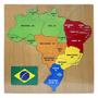 Imagem de Mapa Do Brasil Madeira Grande Estados E Regiões - Dm Toys