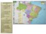 Imagem de Mapa do Brasil Político e Escolar Edição Atualizada Tamanha Grande 120x90CM Bandeira dos Estados