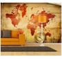 Imagem de Mapa Mundi Adesivo Gigante Decoração Papel De Parede Gg44