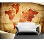 Imagem de Mapa Mundi Adesivo Gigante Decoração Papel De Parede Gg44