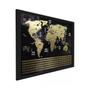 Imagem de Mapa Mundi De Raspar Dourado Com Moldura Com Bandeiras 73x50