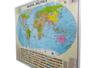 Imagem de Mapa Mundi Planisfério Político Escolar Divisão De Países e Capitais 120x90 cm Edição Atualizada