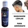 Imagem de Maquiagem Capilar P/ Aerógrafo Tinta Preta Uso Profissional!