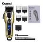 Imagem de Maquina Cortar Cabelo Sem Fio Turbo Profissional Kemei