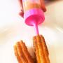 Imagem de Maquina de Churros com Tres Bicos em Plastico Rosa  Decorutil