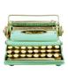 Imagem de Máquina de Escrever Verde Estilo Retrô Vintage - Charme Nostálgico em 9x17x17cm