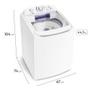 Imagem de Máquina de Lavar Electrolux 13kg Branca Turbo Economia com Jet&Clean e Filtro Fiapos (LAC13)