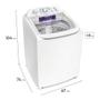 Imagem de Máquina de Lavar Electrolux 17Kg Branca Premium Care com Cesto Inox e Sem Agitador (LPR17)