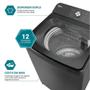 Imagem de Máquina de lavar philco 14 kg preto plr14b 12 programas  cesto de inox tampa de vidro
