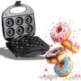 Imagem de Máquina De Mini Donuts Rosquinhas Eletrica Portatil Confeitaria Preto Antiaderente