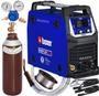 Imagem de Maquina De Solda Inversora Mig flex 160 Bivolt 110/220V Boxer Multiprocesso Cilindro Tocha E Arame Para Aluminio