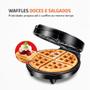 Imagem de Maquina De Waffle Mondial Pratic 1200w Gw-01 Preto/inox 127v