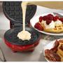 Imagem de Máquina De Waffle Panela De Waffles Elétrica Portátil Antiaderente Assadeira Compacta Coração Mini Donuts Rosquinhas Waf