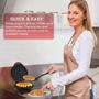 Imagem de Máquina De Waffles Elétrica Assadeira Portátil Antiaderente Compacta 110v