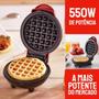 Imagem de Máquina De Waffles Elétrica Assadeira Portátil Antiaderente Compacta 110v