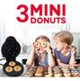 Imagem de Máquina Donuts Mini Faz 3 Rosquinhas Confeitaria Waffle 220V