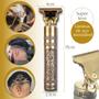 Imagem de Maquina T9 Dragon Retro Ultra Afiado Barba Profissional Gold: Estilo Premium