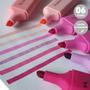 Imagem de Marca Texto Pink Vibes Estojo Com 6 Cores Ponta Chanfrada