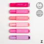Imagem de Marca Texto Pink Vibes Estojo Com 6 Cores Ponta Chanfrada