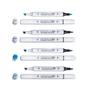 Imagem de Marcador À Base De Álcool Sketch Pictom  4 Tons De Azul - Artools