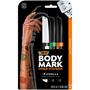 Imagem de Marcadores de tatuagem BIC BodyMark, pacote de Halloween com estênceis, 7 unidades