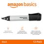 Imagem de Marcadores permanentes Amazon Basics Black, pacote com 12