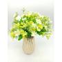 Imagem de Margarida Artificial Buque Com 28 Flores Flor do Campo Florezinhas Amarelo Branco Azul Rosa Laranja Vermelho para Decoração