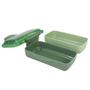Imagem de Marmita 2 Divisórias Proteção Hermética Anti Vazamento Microondas Freezer Verde Jacki