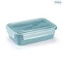 Imagem de Marmita 900ml c/ Porta Talheres e Travas Pote Reutilizável Micro-ondas Freezer Plástico BPA Free