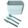 Imagem de Marmita Bento Box Dupla 600 Ml Cada com Talheres
