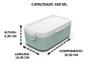 Imagem de Marmita Bento box simples 1 pote 600 ml com talheres lancheira trava