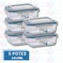 Imagem de Marmita com Divisória p/ Airfryer Microondas Forno 1010ML-5UNI