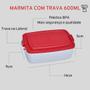 Imagem de Marmita de plástico com trava 600 ml