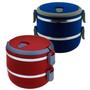 Imagem de Marmita Dupla Térmica Prática Aço Inox Pote Duplo Azul