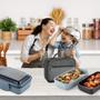 Imagem de marmita Electrolux com divisória escolar com tampa lunchbox - PRETO