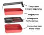 Imagem de Marmita Fit Dupla Rosa 1,3 L Com Garfo E Faca