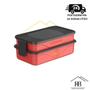 Imagem de Marmita Fit Dupla Rosa 1,3 L Com Garfo E Faca