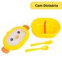 Imagem de Marmita Infantil Lancheira Talheres com Divisória Pintinho Travas - Hannover Home