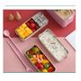 Imagem de Marmita Lunch Box 900ml 3 Andares e Talher Serve Microondas