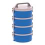 Imagem de Marmita Multiuso 1,5l 2 Simples 1 Dupla 1 Tripla Vermelha