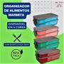 Imagem de Marmita Plástica Dupla Com Garfo Colher 2 Potes Vasilha 1,3L
