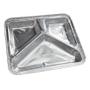 Imagem de Marmitex de Alumínio com Capacidade de 950ml 3 Divisões com Tampa de Cartão Aluminizado com 10 Unidades Thermoprat
