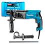 Imagem de Martelete Combinado Furadeira Makita HR2470 SDS 800W 24MM 127V/220V Com ou Sem Maleta Ideal Para Concreto Madeira e Aço